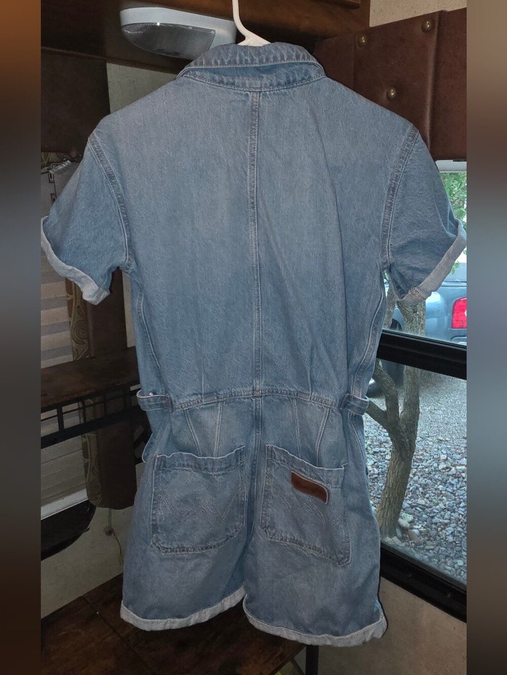 Wrangler Light Wash Denim Romper - Picture 2 of 4